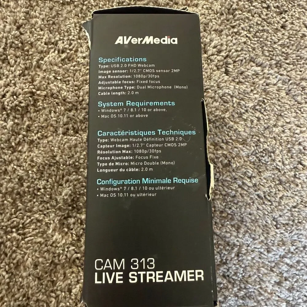 AVerMedia Live Streamer CAM 313 1080p‎ HD Webcam - PW313